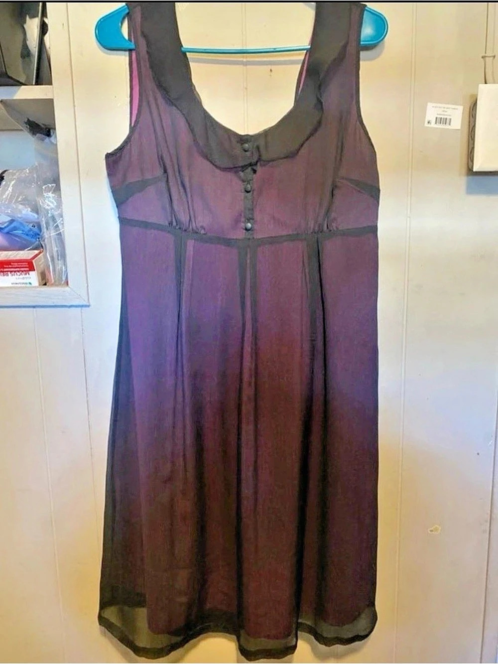 Kristin Davis Women's Mini Dress Purple & Black Size 12